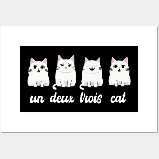 Un Deux Trois Cat tee  French Cat Tee, Animal Lover Shirt, Cat Lady Gift, Funny Animal Shirt, Kitty Shirt Posters and Art